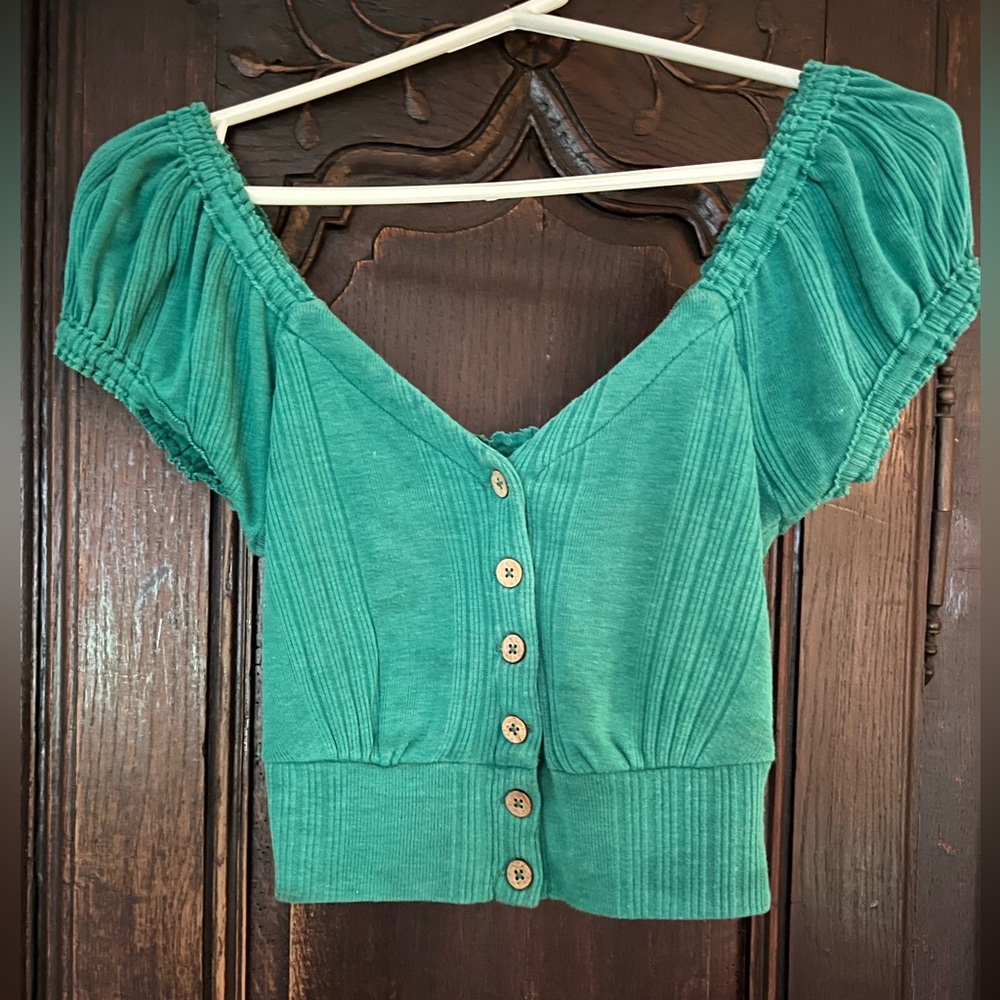 Free People off the shoulder crop top